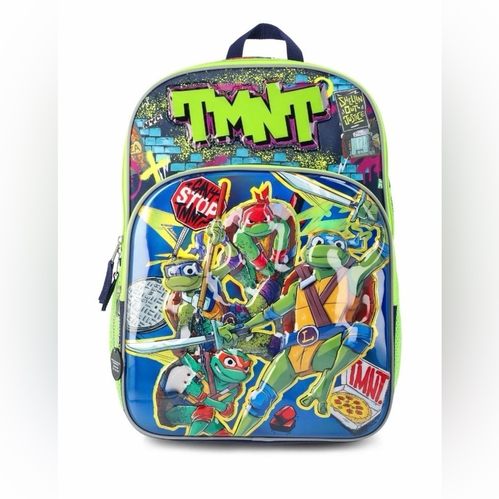 Teenage Mutant Ninja Turtles Boys' 17" 3D Glow In The Dark Backpack, Green